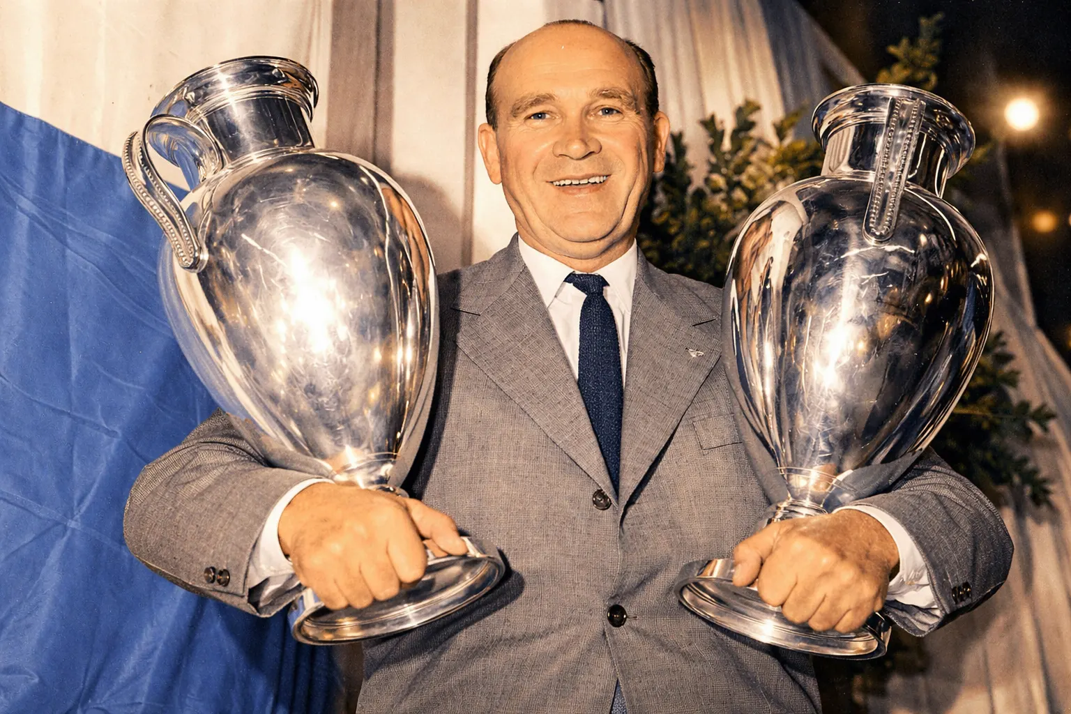 Béla Guttmann with his trophies – brilliant, abrasive, impossible to ignore